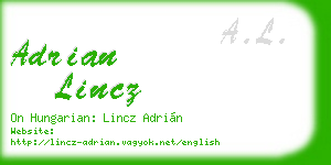 adrian lincz business card